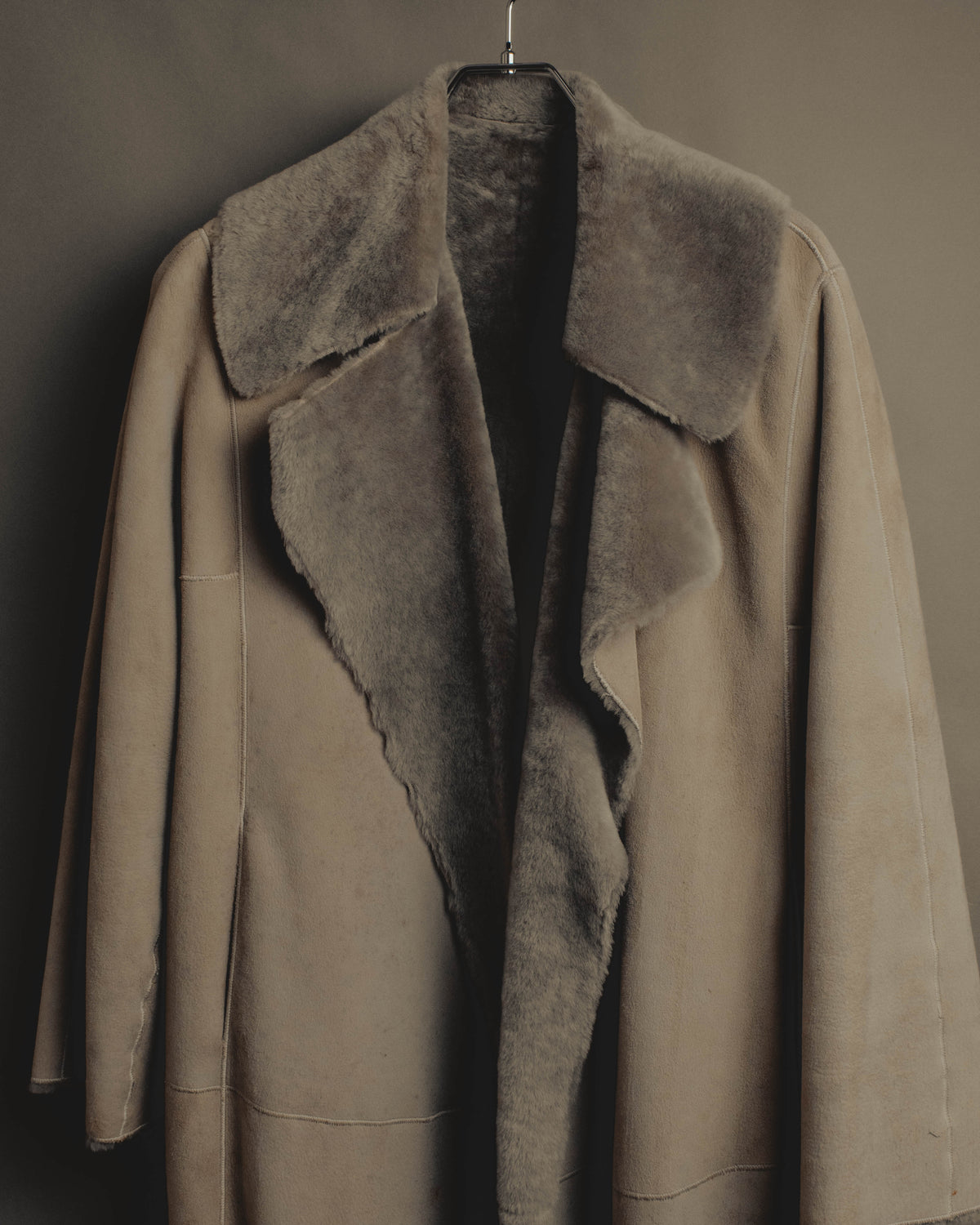 "LOEWE" 90's-00's Sculptural shearling coat