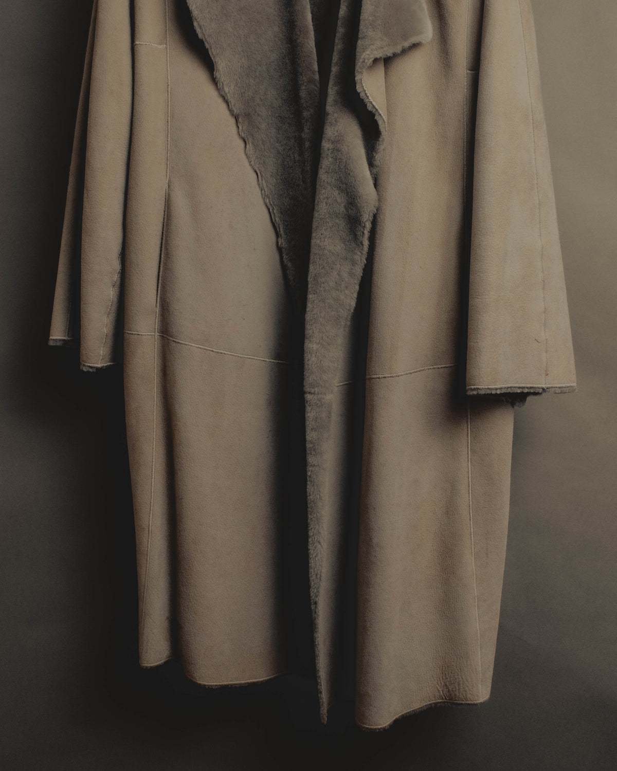 "LOEWE" 90's-00's Sculptural shearling coat
