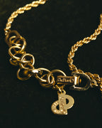 "Christian Dior" 80's-90's Amber cabochon pendant necklace