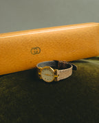 "GUCCI" 80's-90's Classic leather strap wristwatch
