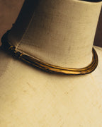 -SPECIAL- "Hermès" 80's-00's Sculptural gold tone choker necklace