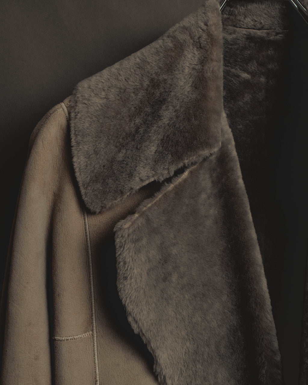 "LOEWE" 90's-00's Sculptural shearling coat