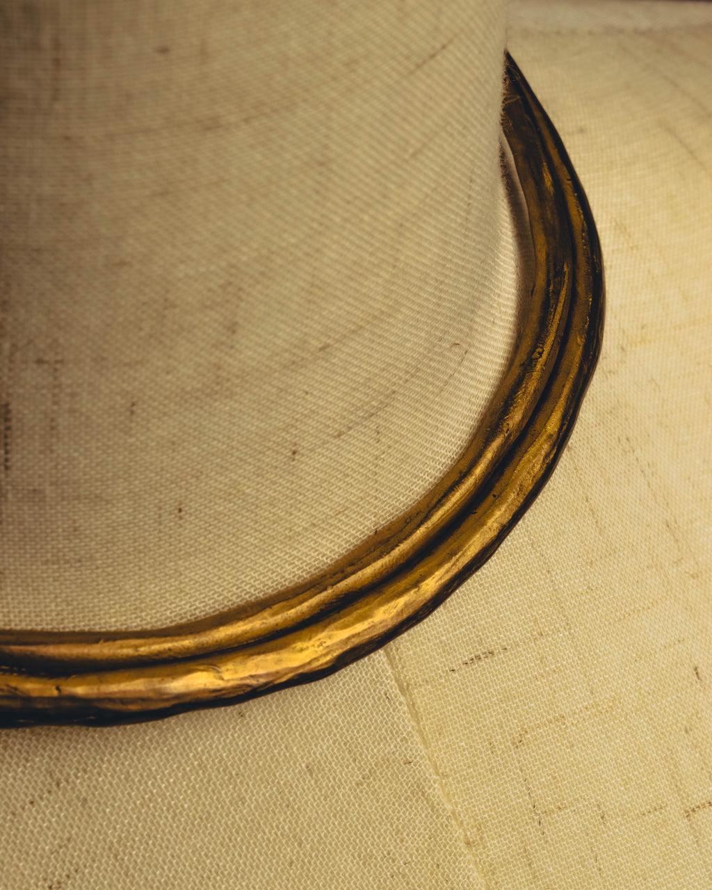 -SPECIAL- "Hermès" 80's-00's Sculptural gold tone choker necklace