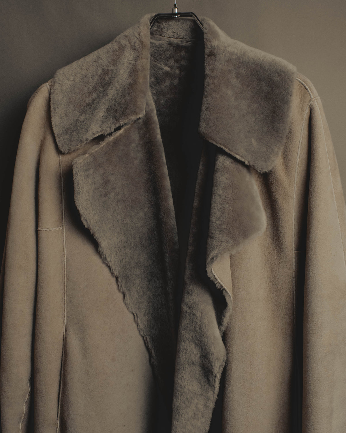 "LOEWE" 90's-00's Sculptural shearling coat