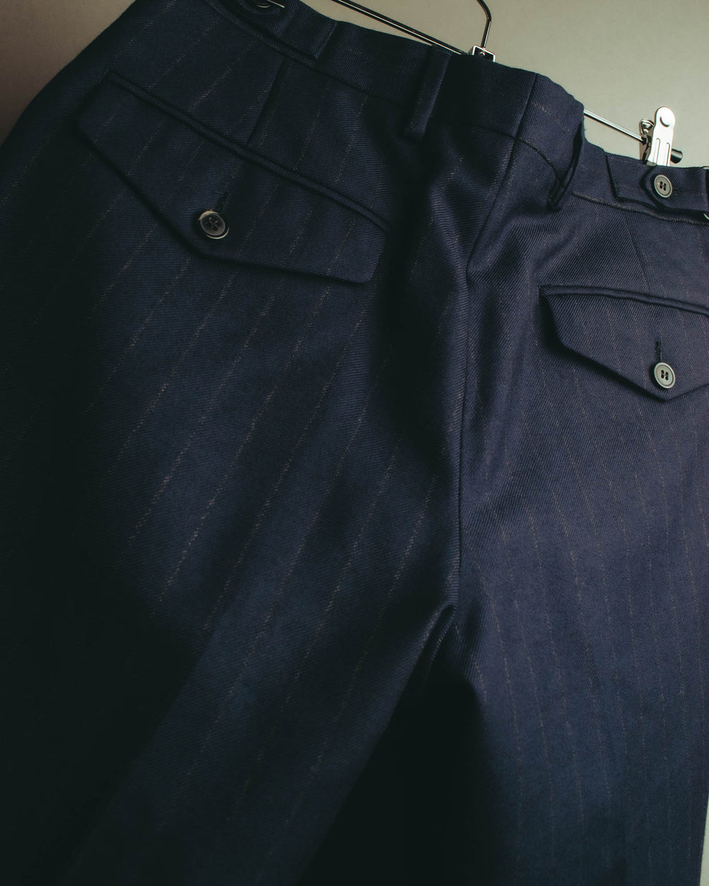 "DRIES VAN NOTEN" 22AW Tailored pinstripe wool trousers