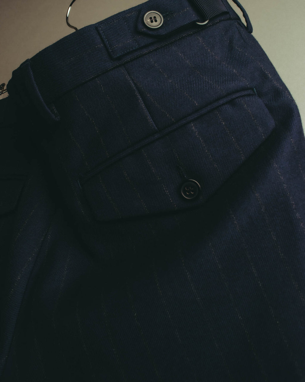 "DRIES VAN NOTEN" 22AW Tailored pinstripe wool trousers