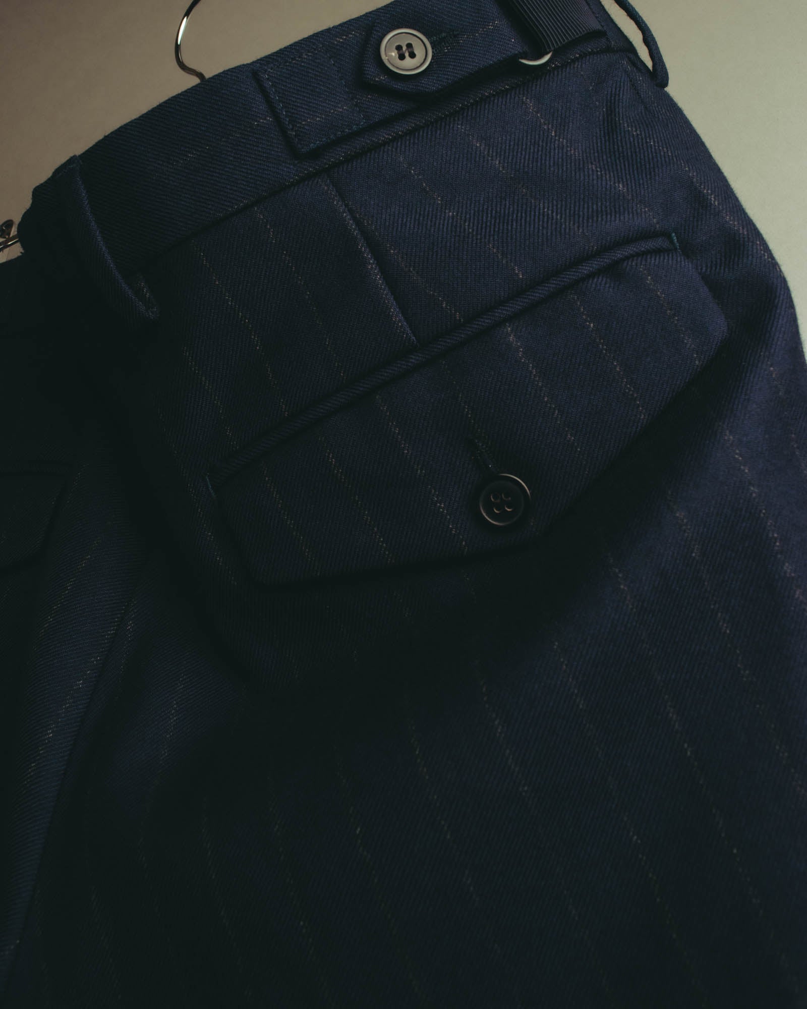 "DRIES VAN NOTEN" 22AW Tailored pinstripe wool trousers