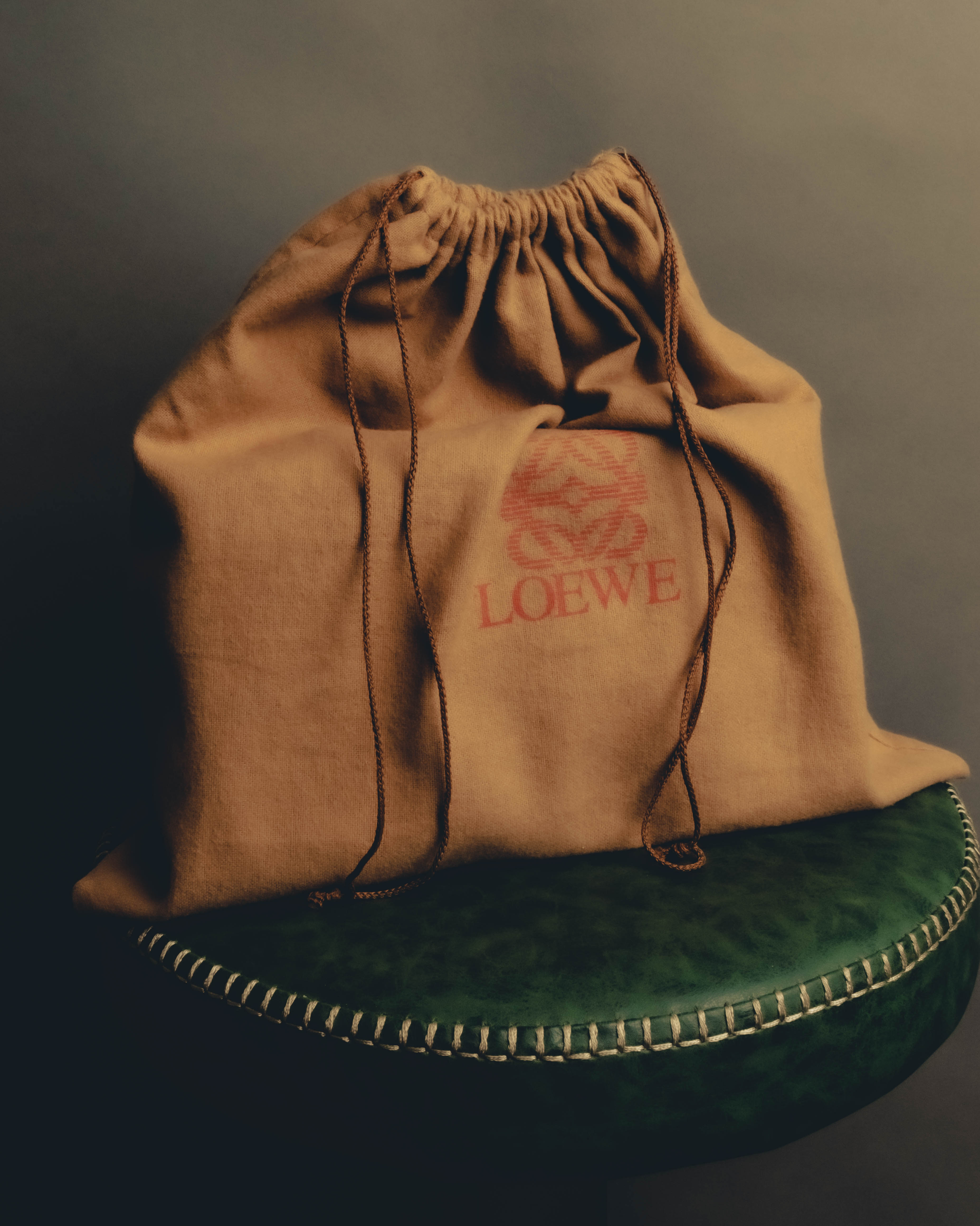 "LOEWE" 90's-00's Canvas and leather tote handbag