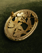 "SANDOR" 40's-70's Gold tone bird motif brooch