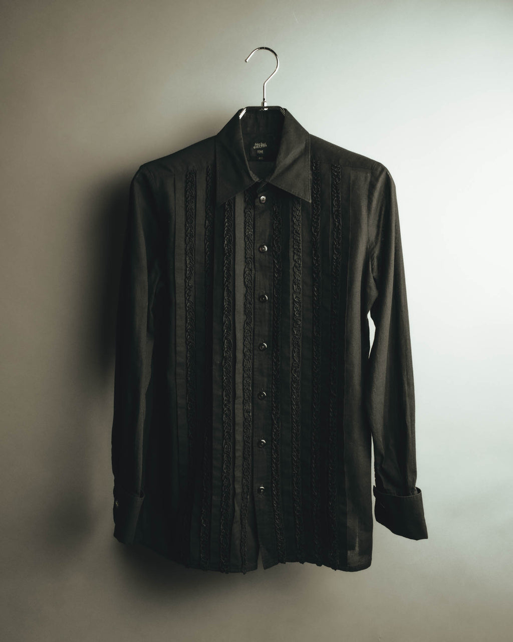"Jean Paul Gaultier Femme" 90's-00's Ruffled cotton long sleeve blouse