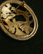 "SANDOR" 40's-70's Gold tone bird motif brooch