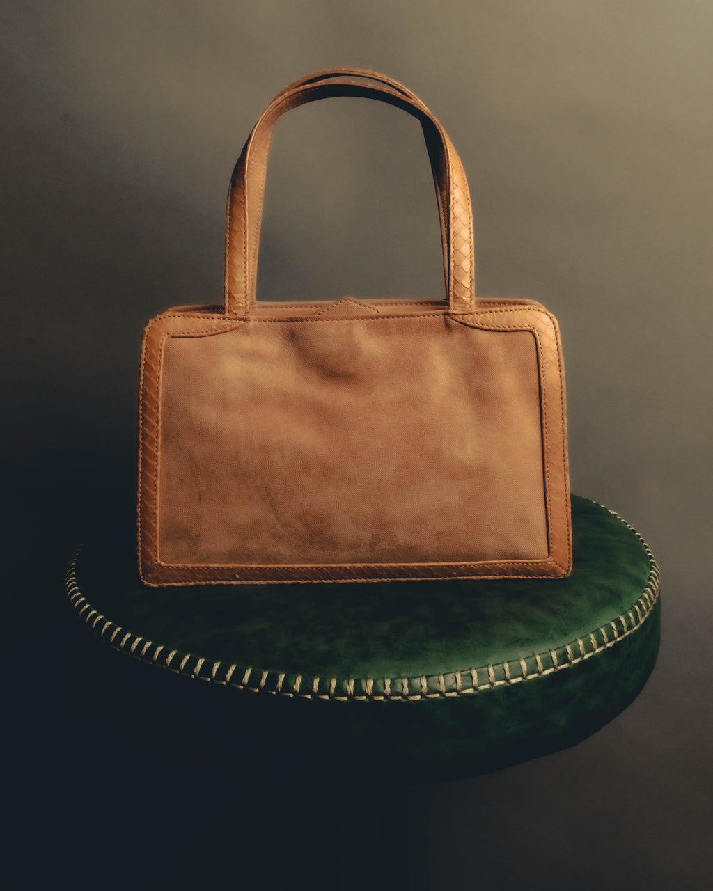 "LOEWE" 90's-00's Canvas and leather tote handbag