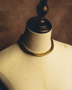 -SPECIAL- "Hermès" 80's-00's Sculptural gold tone choker necklace