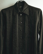 "Jean Paul Gaultier Femme" 90's-00's Ruffled cotton long sleeve blouse