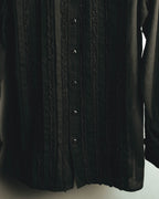 "Jean Paul Gaultier Femme" 90's-00's Ruffled cotton long sleeve blouse