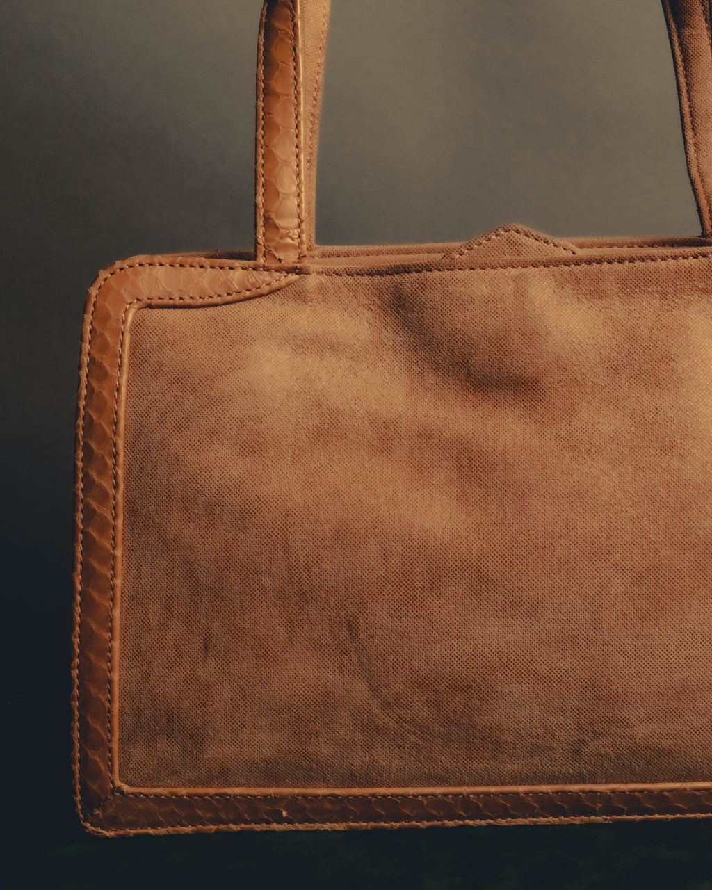 "LOEWE" 90's-00's Canvas and leather tote handbag