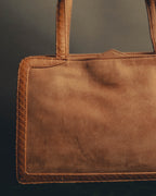 "LOEWE" 90's-00's Canvas and leather tote handbag