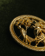 "SANDOR" 40's-70's Gold tone bird motif brooch