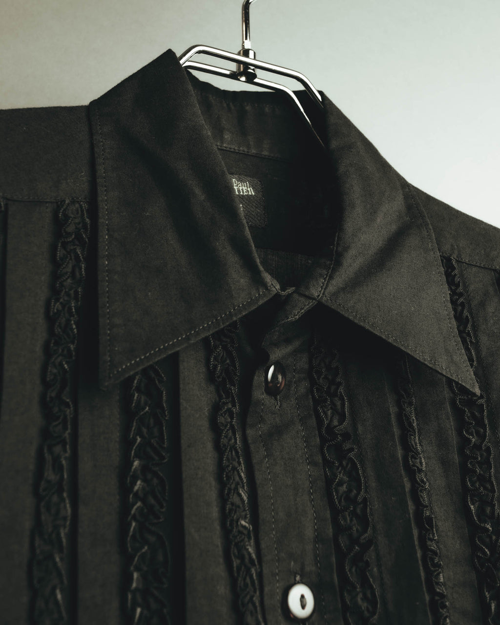 "Jean Paul Gaultier Femme" 90's-00's Ruffled cotton long sleeve blouse