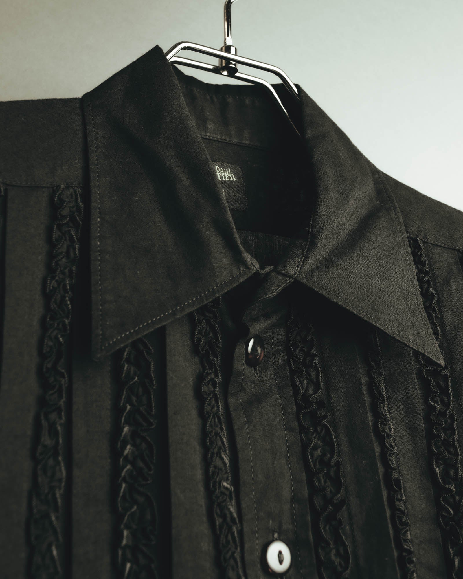 "Jean Paul Gaultier Femme" 90's-00's Ruffled cotton long sleeve blouse