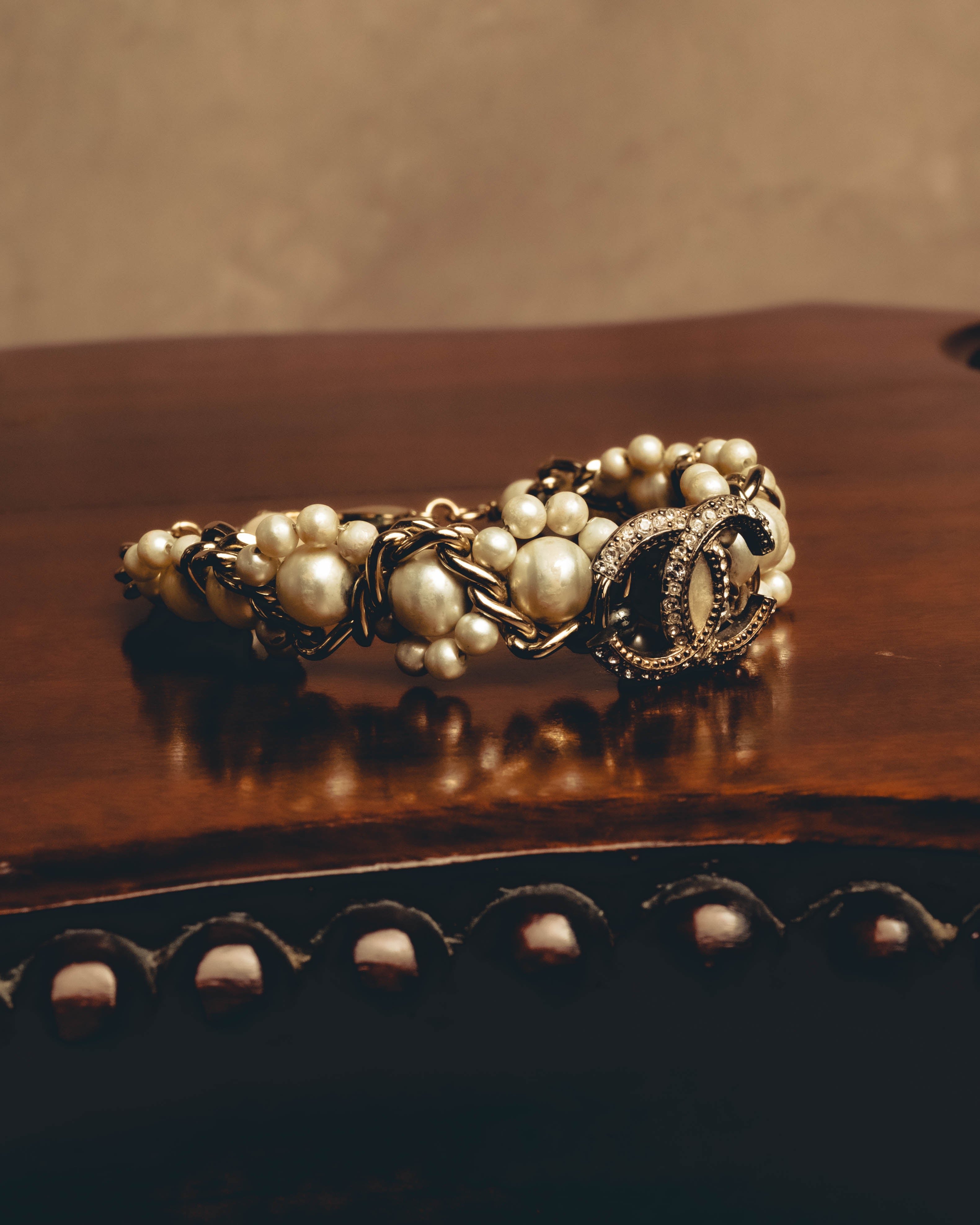 -SPECIAL- "CHANEL" Pearl embellished cc bracelet