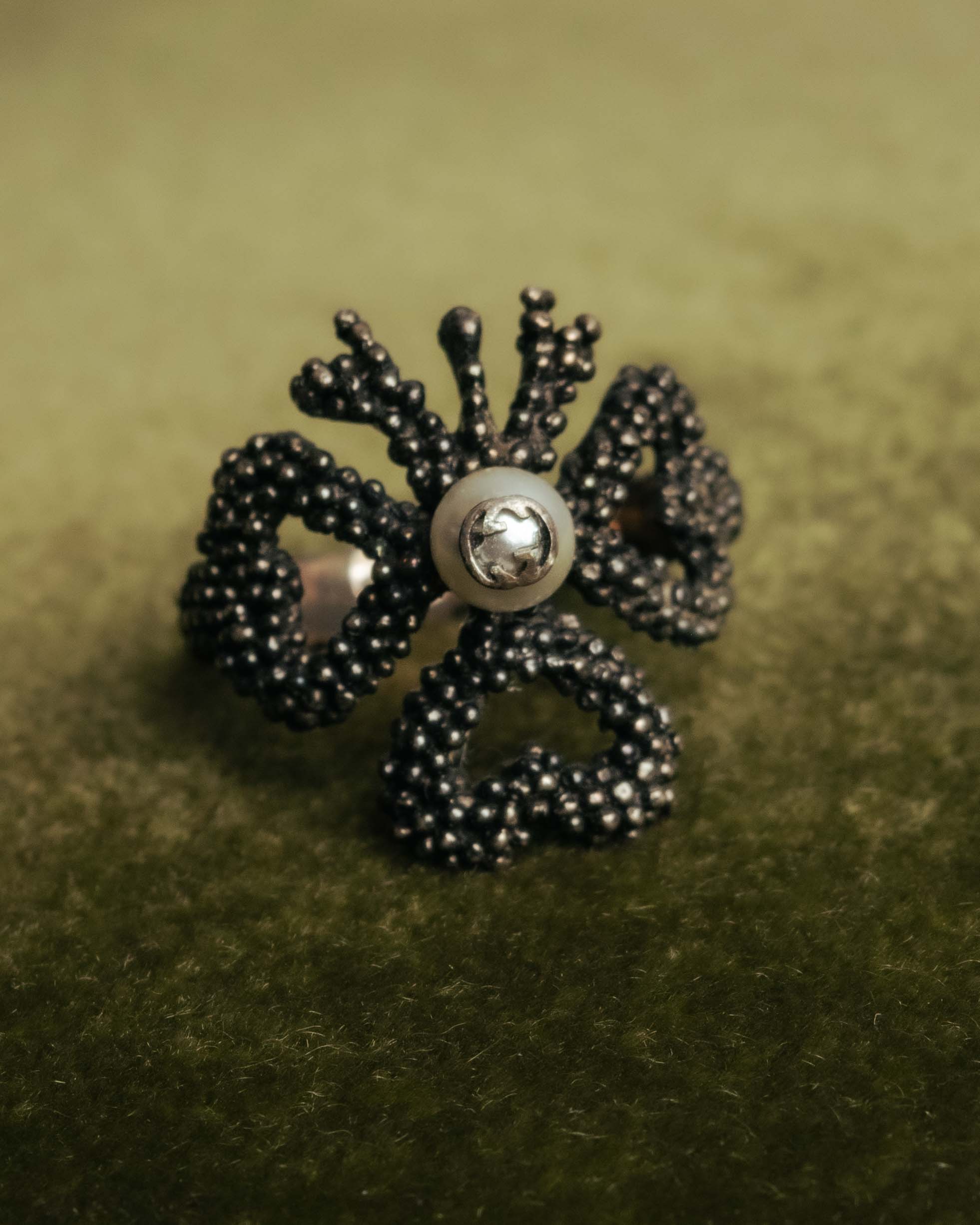 “GUCCI” 2016-20 Pearl GG flower ring