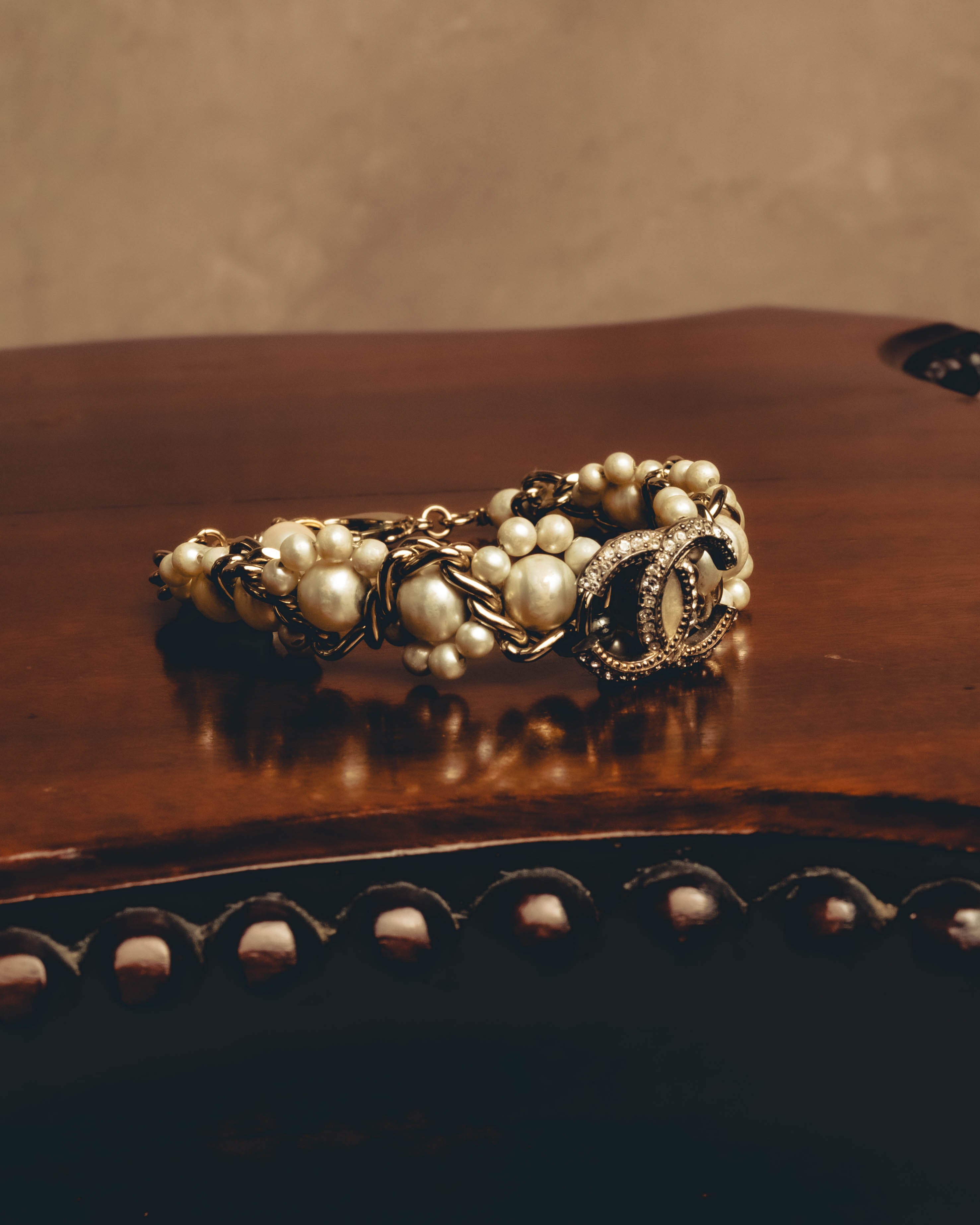 -SPECIAL- "CHANEL" Pearl embellished cc bracelet