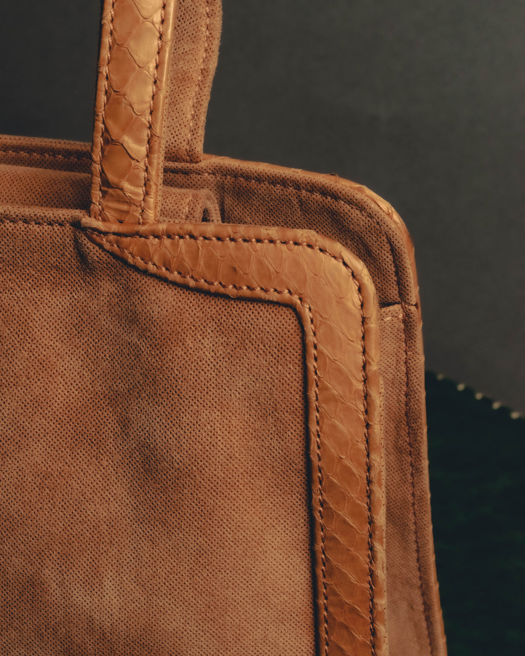 "LOEWE" 90's-00's Canvas and leather tote handbag