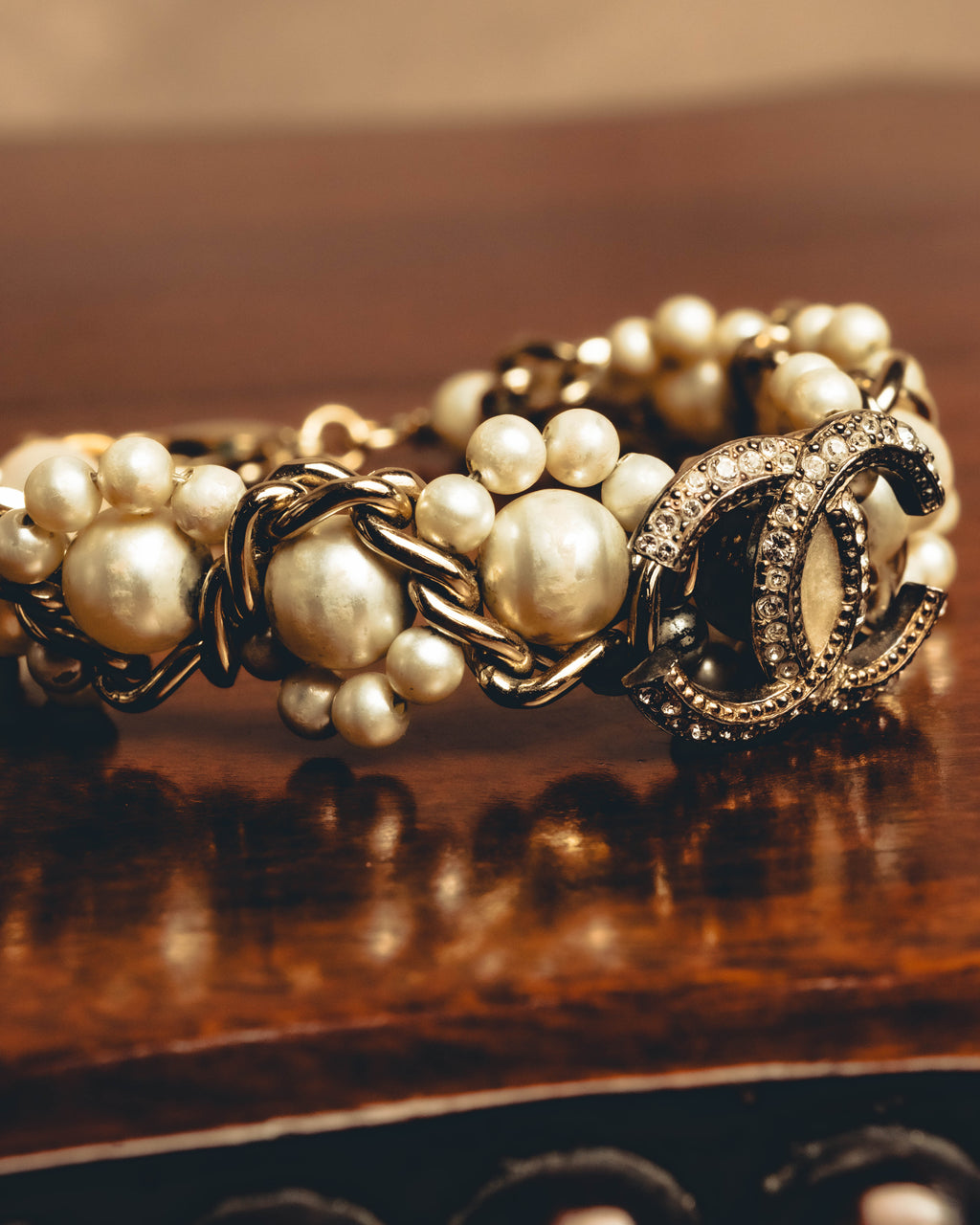 -SPECIAL- "CHANEL" Pearl embellished cc bracelet
