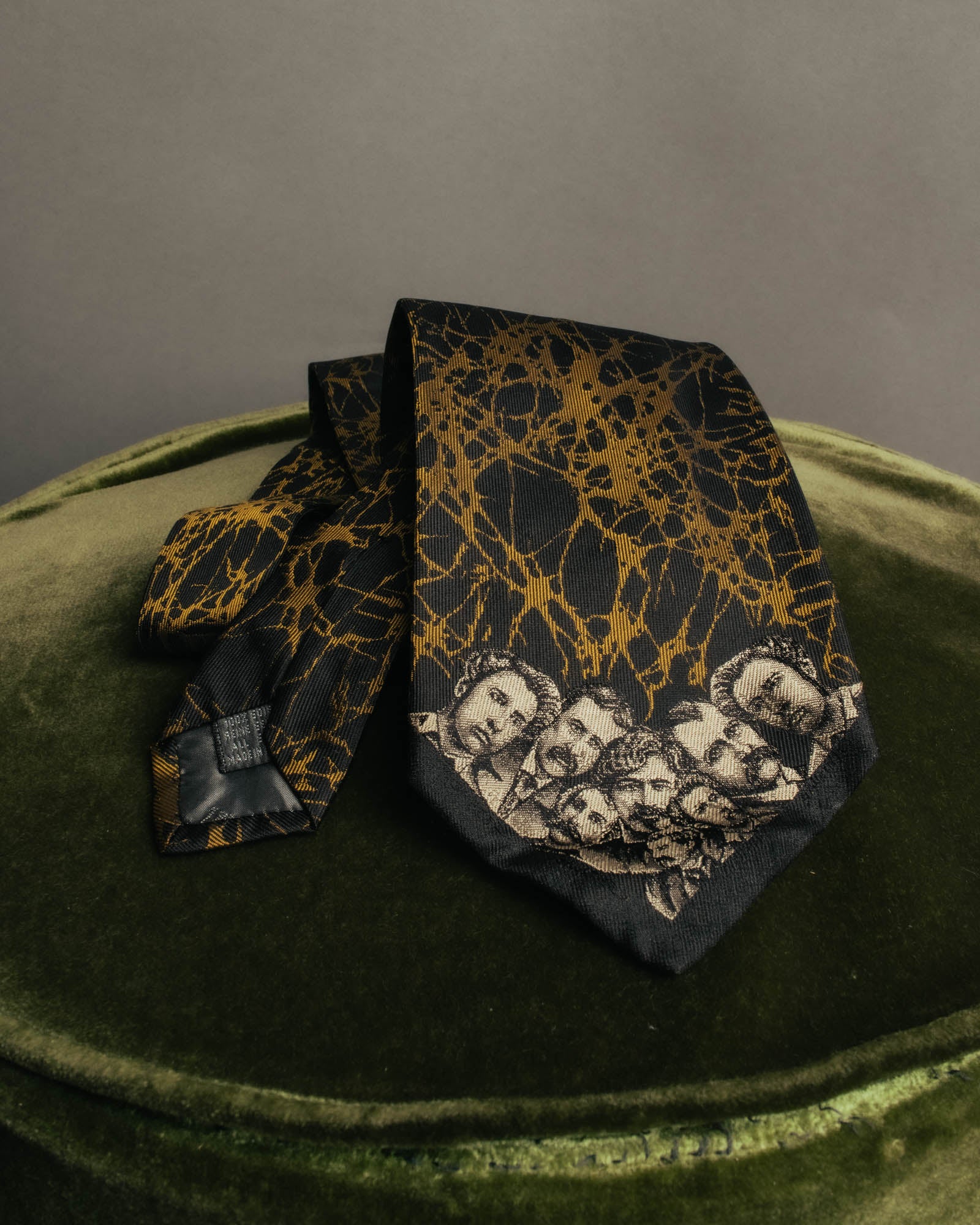 "Jean Paul Gaultier" 90's-00's Portrait jacquard silk necktie