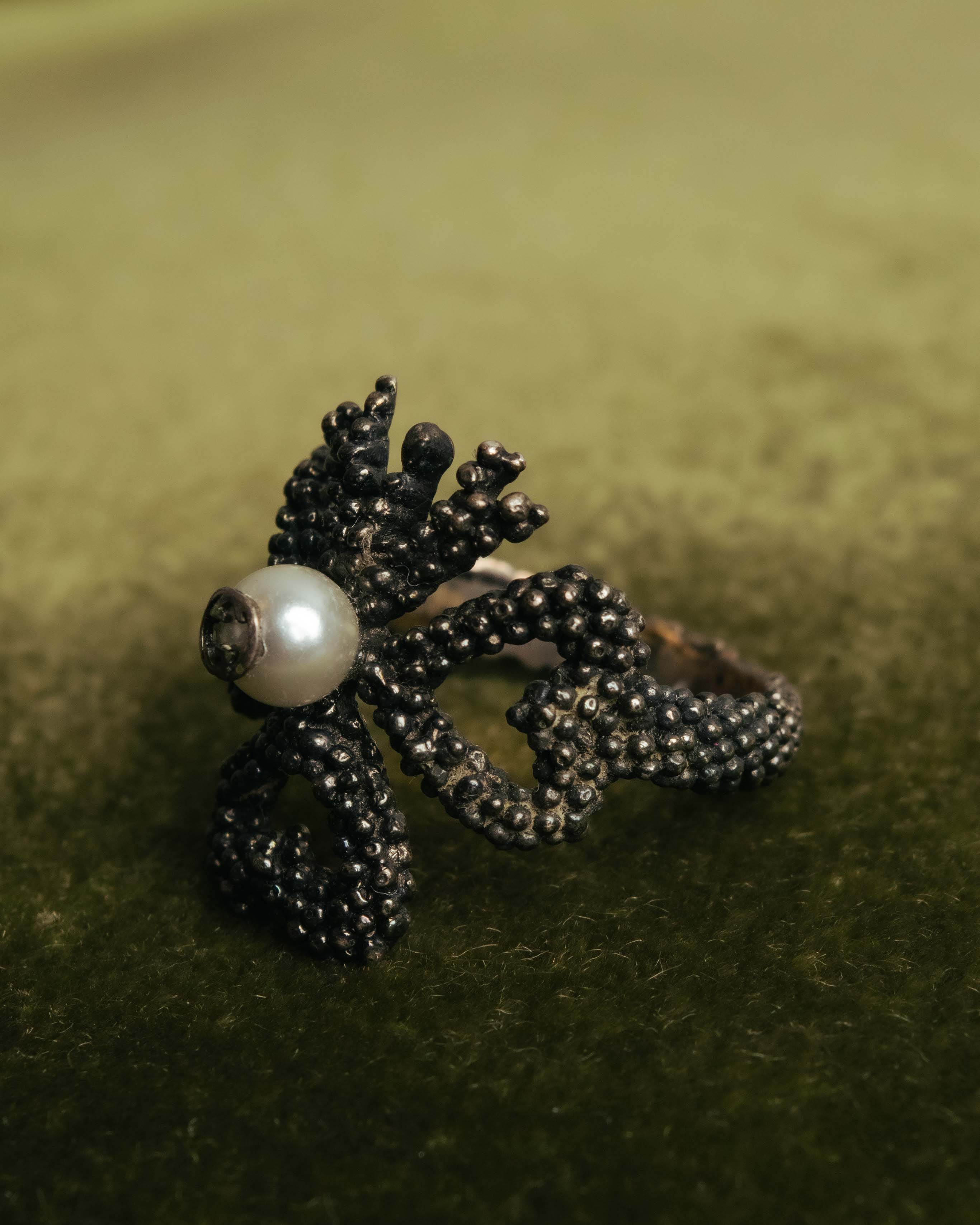 “GUCCI” 2016-20 Pearl GG flower ring