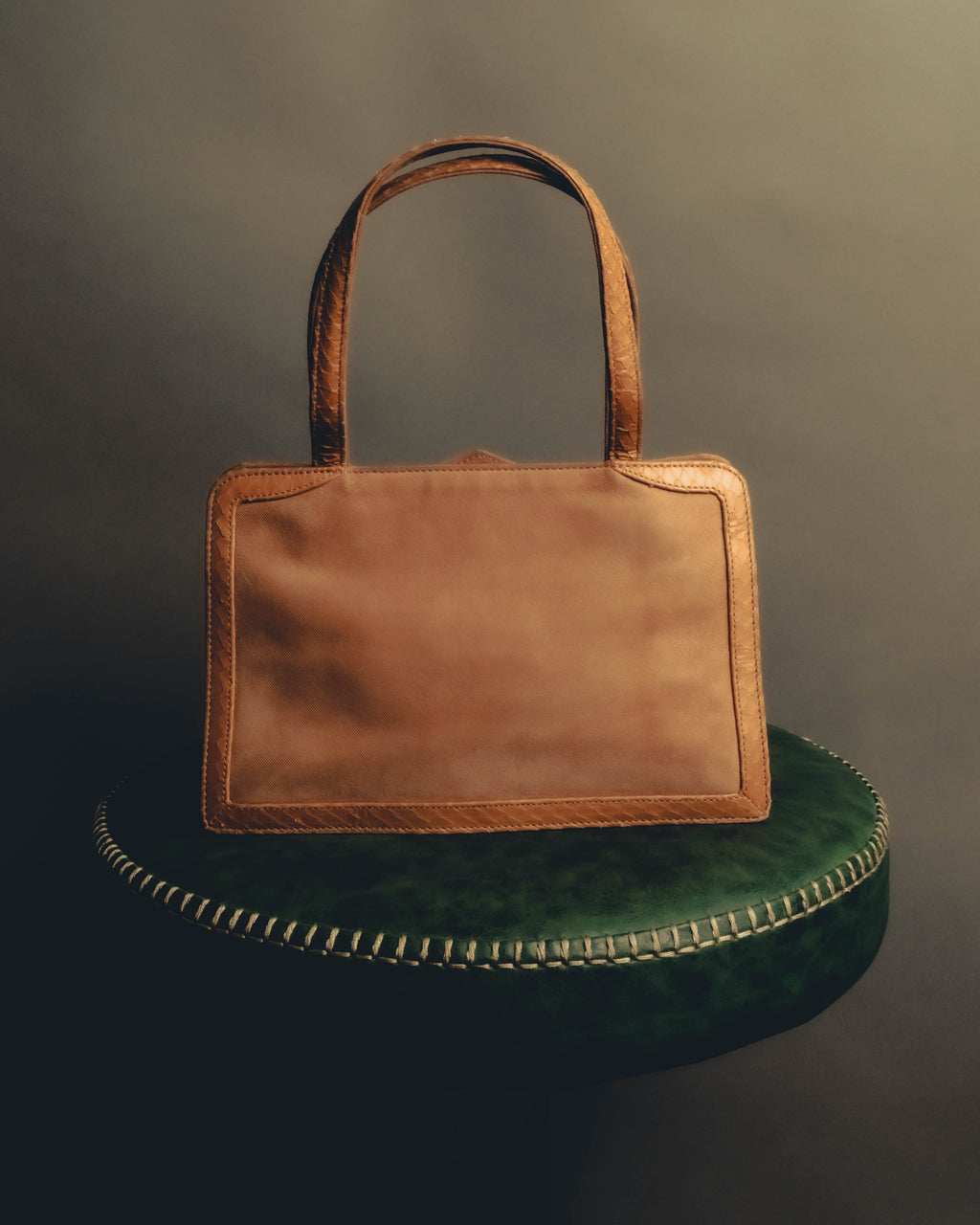 "LOEWE" 90's-00's Canvas and leather tote handbag