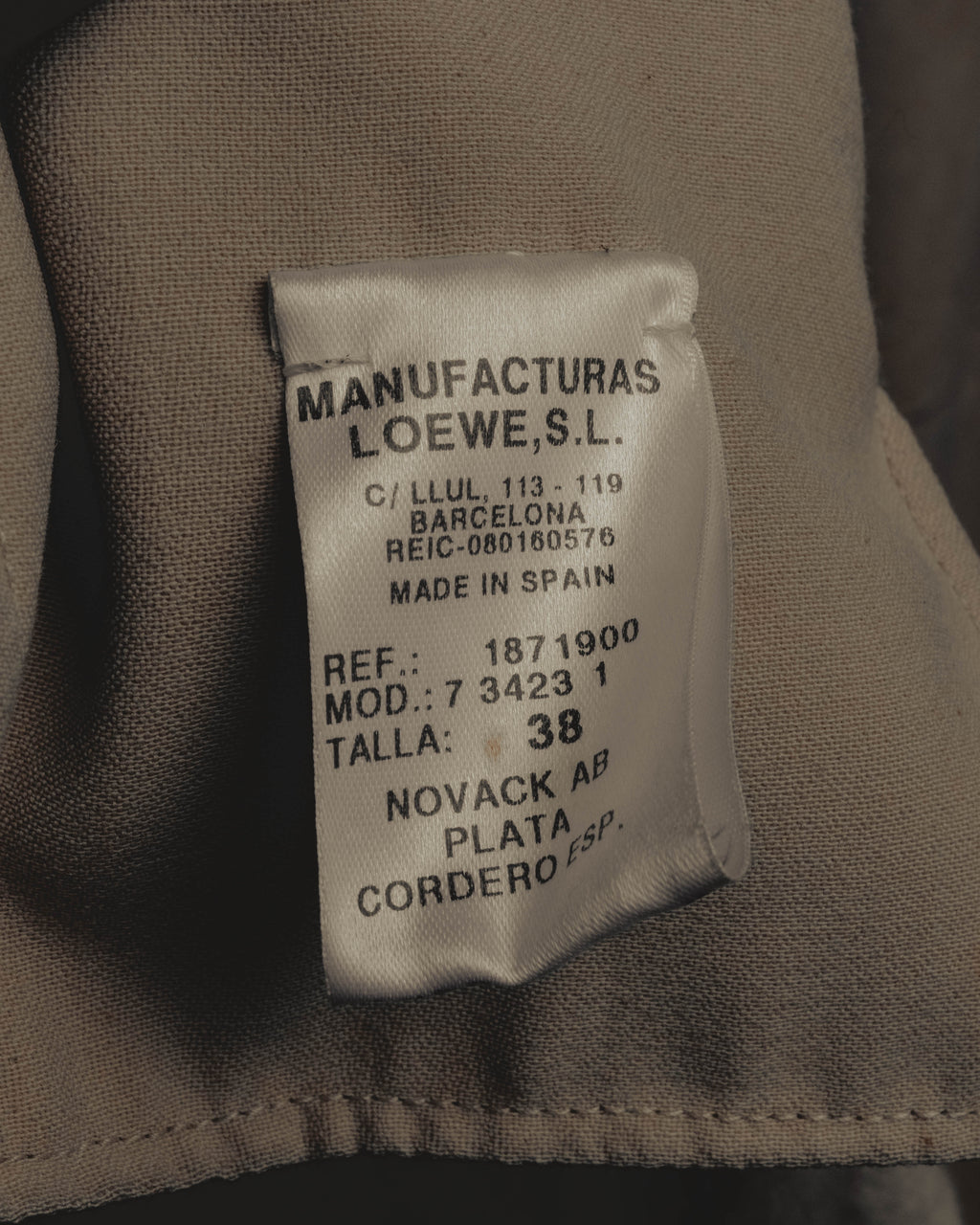 "LOEWE" 90's-00's Sculptural shearling coat