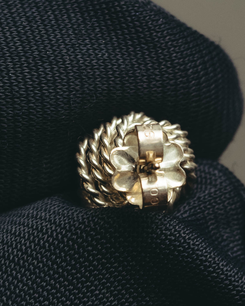 "Tiffany & Co." 90's-10's Twist knot sterling silver stud earrings