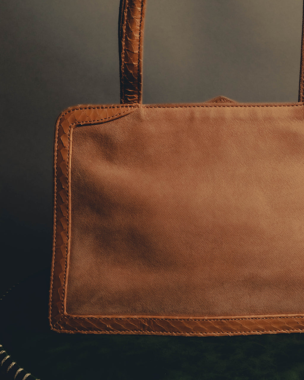 "LOEWE" 90's-00's Canvas and leather tote handbag