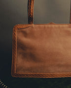 "LOEWE" 90's-00's Canvas and leather tote handbag