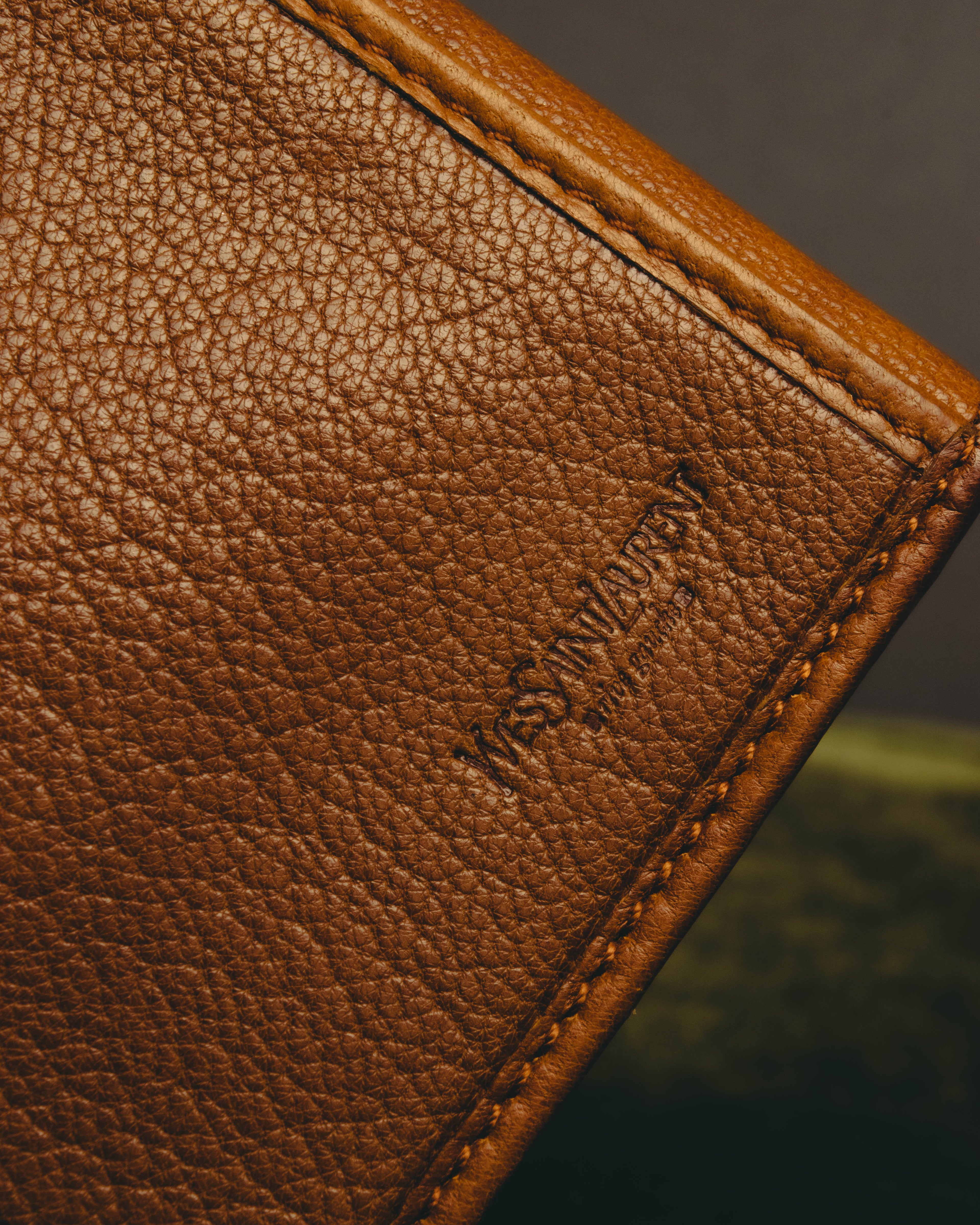 "Yves Saint Laurent" 00's-10's Grained leather clutch wallet