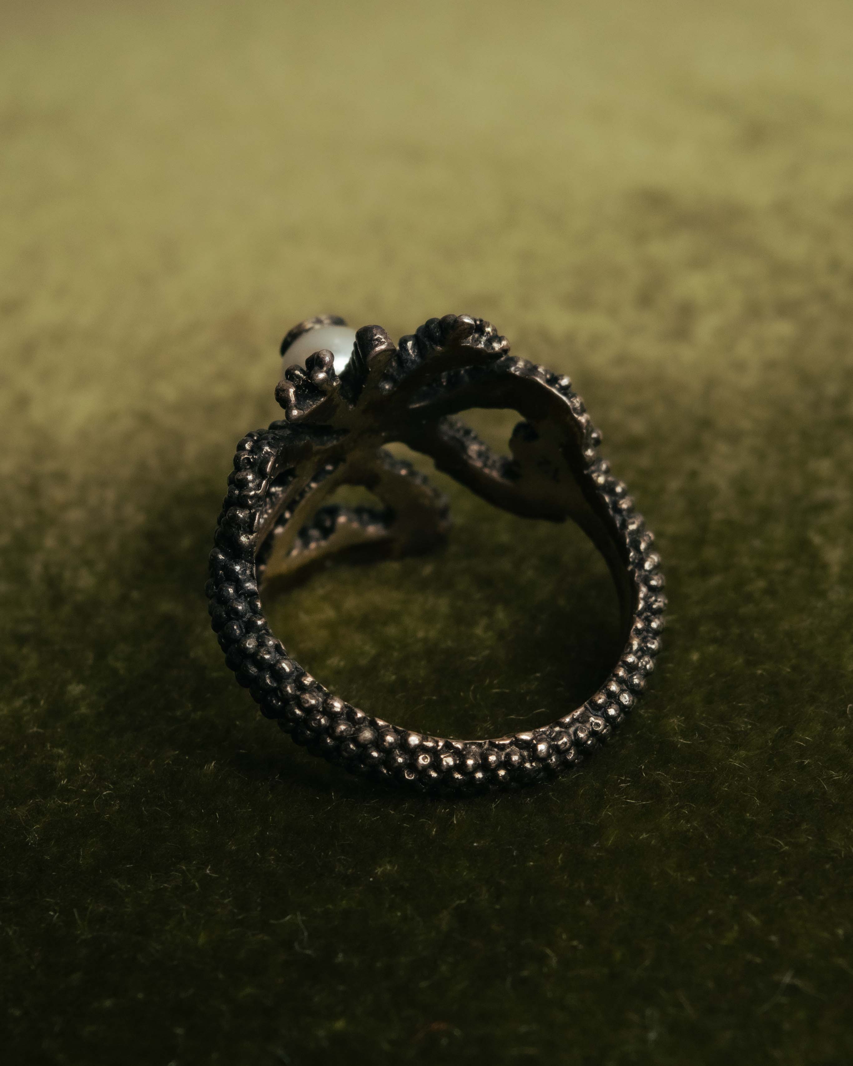 “GUCCI” 2016-20 Pearl GG flower ring