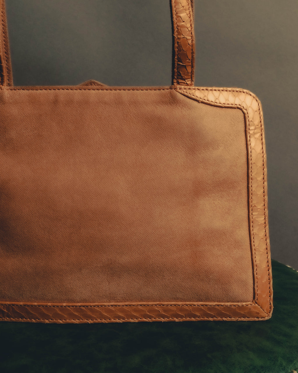 "LOEWE" 90's-00's Canvas and leather tote handbag
