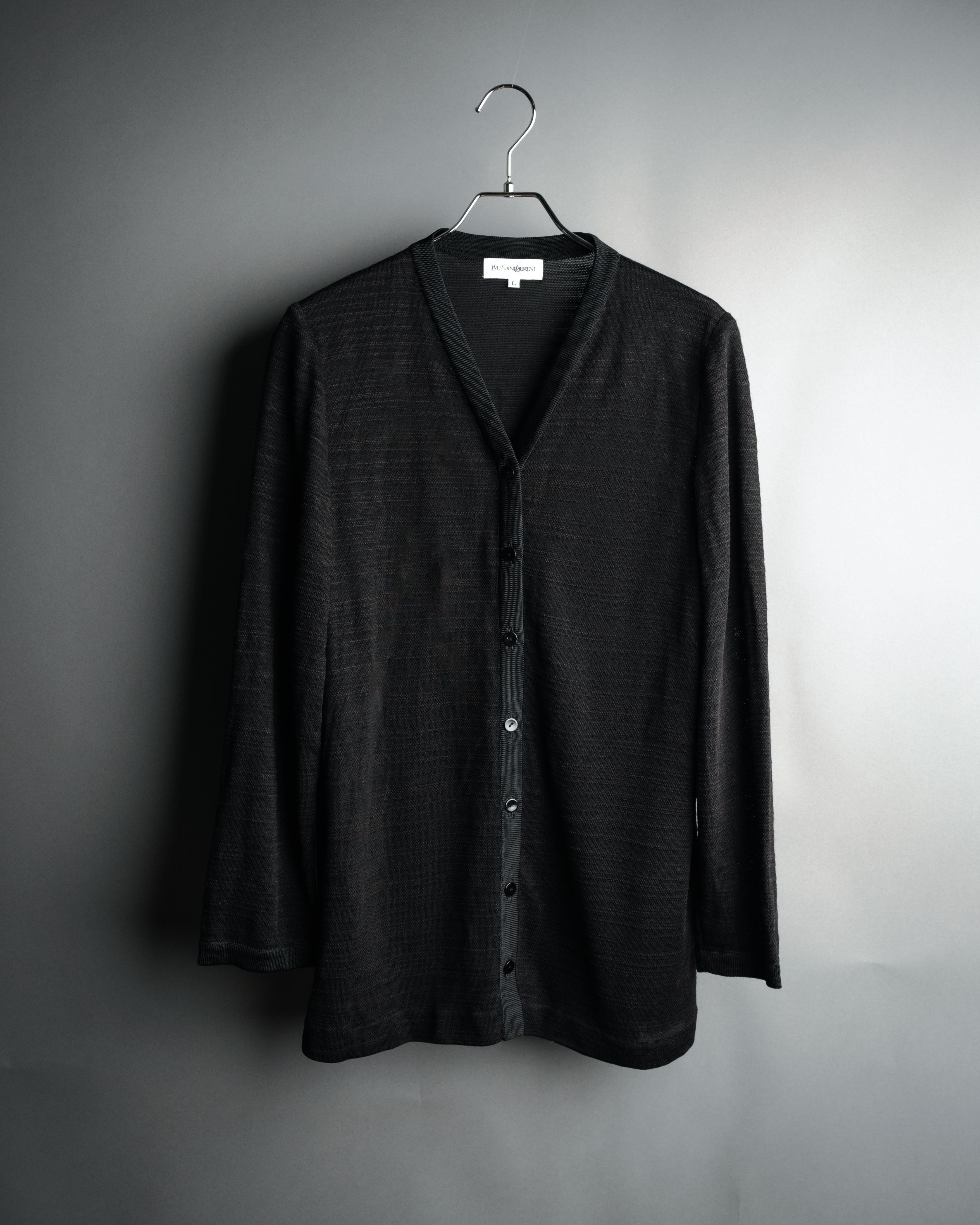 “Yves Saint Laurent” 90’s-00’s Sheer long cardigan