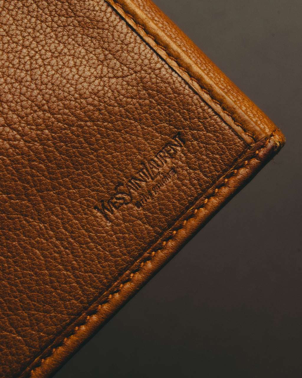 "Yves Saint Laurent" 00's-10's Grained leather clutch wallet