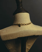 "Christian Dior" 80's-90's Amber cabochon pendant necklace