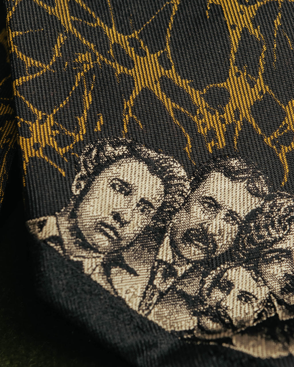"Jean Paul Gaultier" 90's-00's Portrait jacquard silk necktie