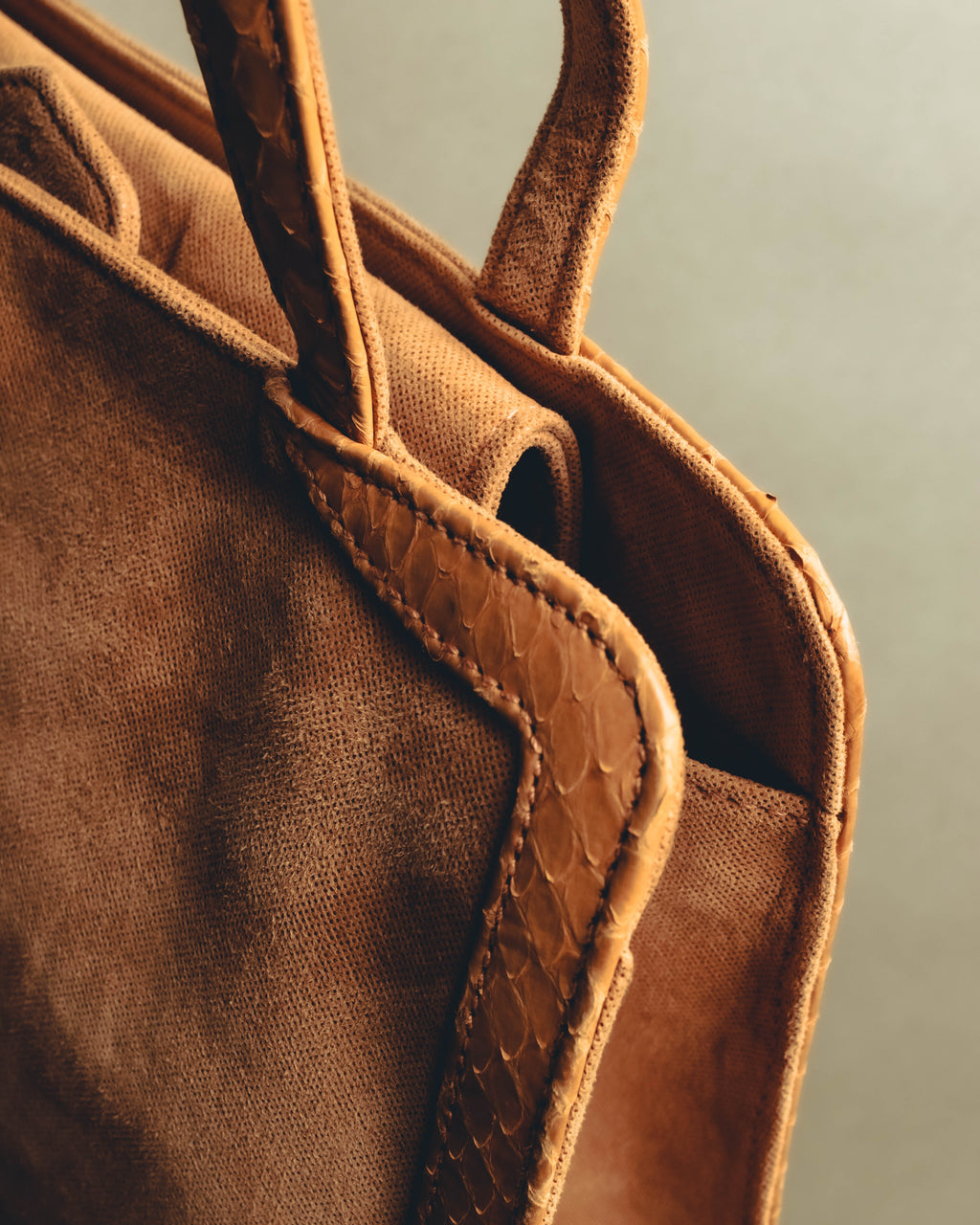 "LOEWE" 90's-00's Canvas and leather tote handbag