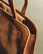 "LOEWE" 90's-00's Canvas and leather tote handbag