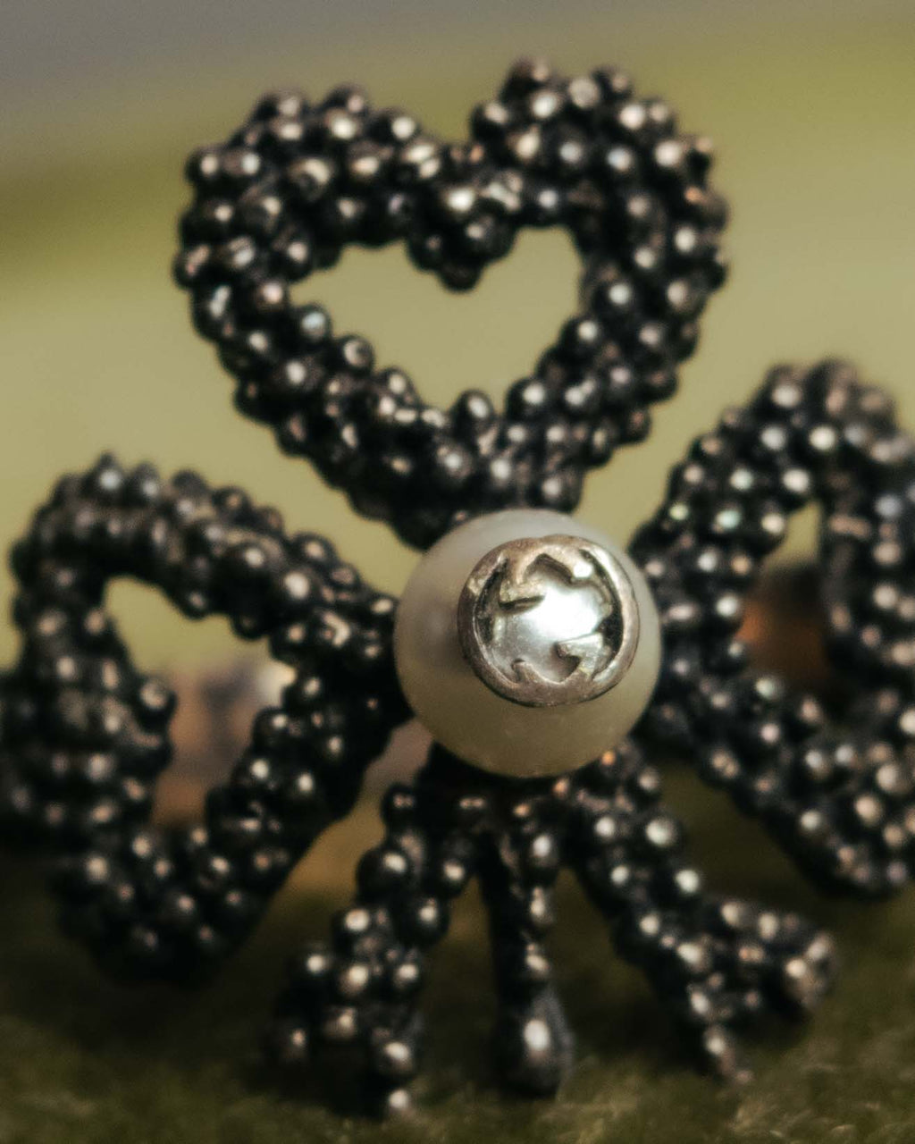 “GUCCI” 2016-20 Pearl GG flower ring