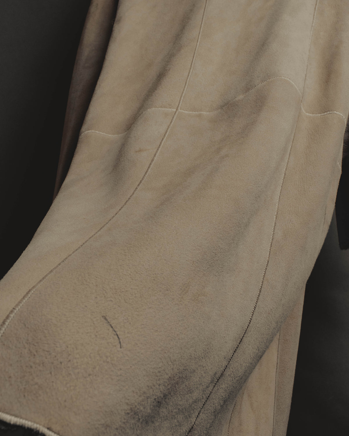 "LOEWE" 90's-00's Sculptural shearling coat