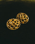 "Christian Dior" 80's-90's Ornate floral clip on earrings