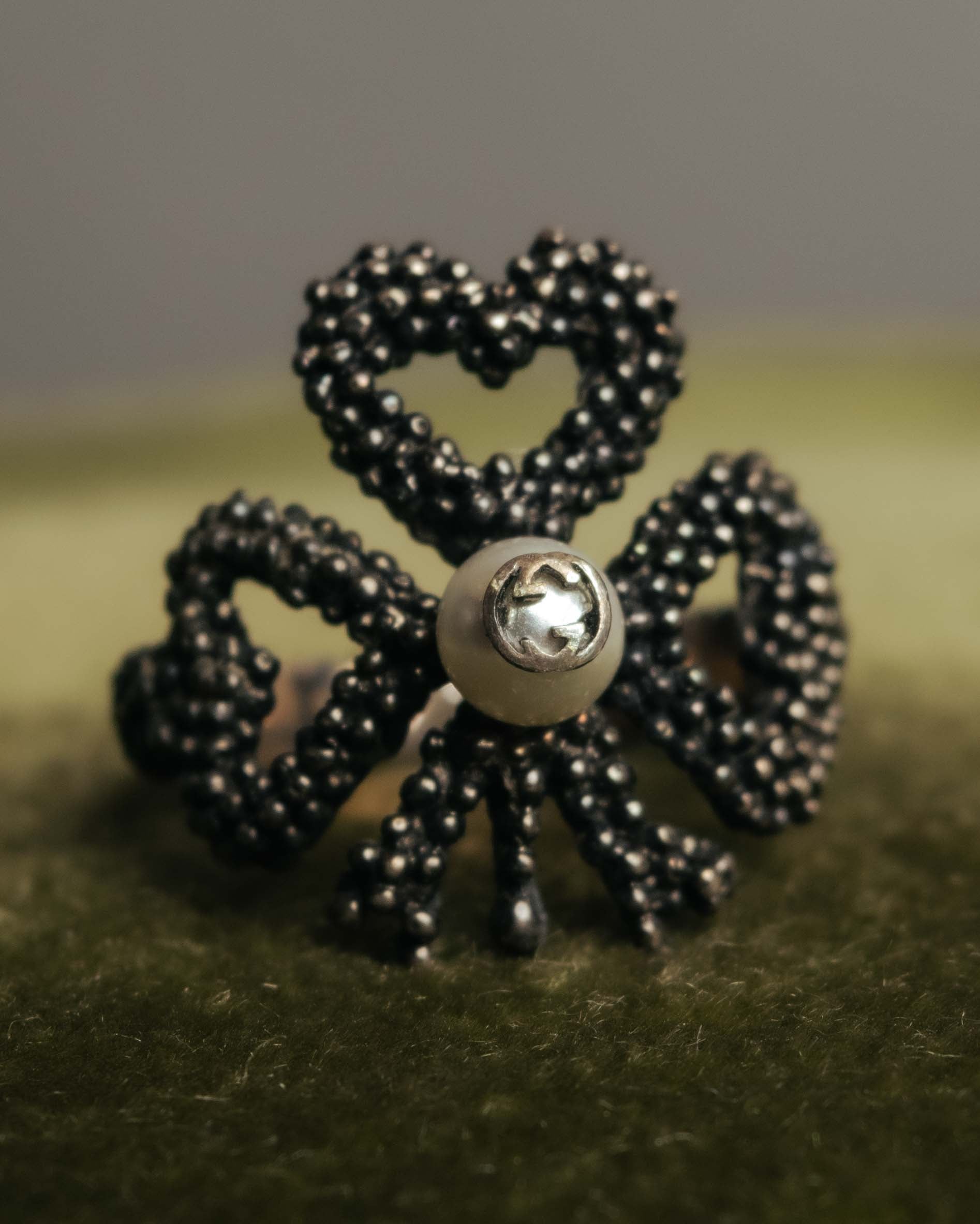 “GUCCI” 2016-20 Pearl GG flower ring
