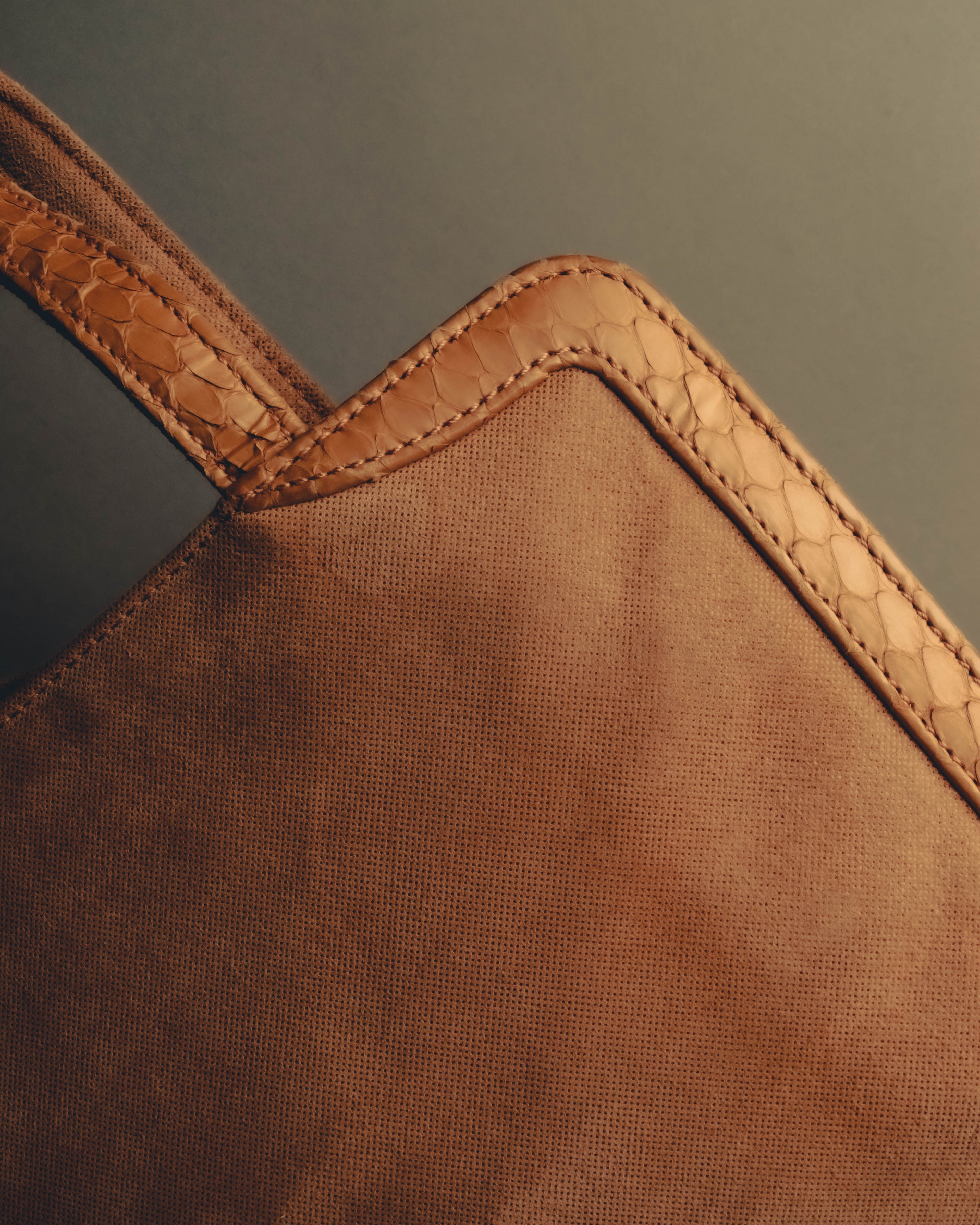 "LOEWE" 90's-00's Canvas and leather tote handbag